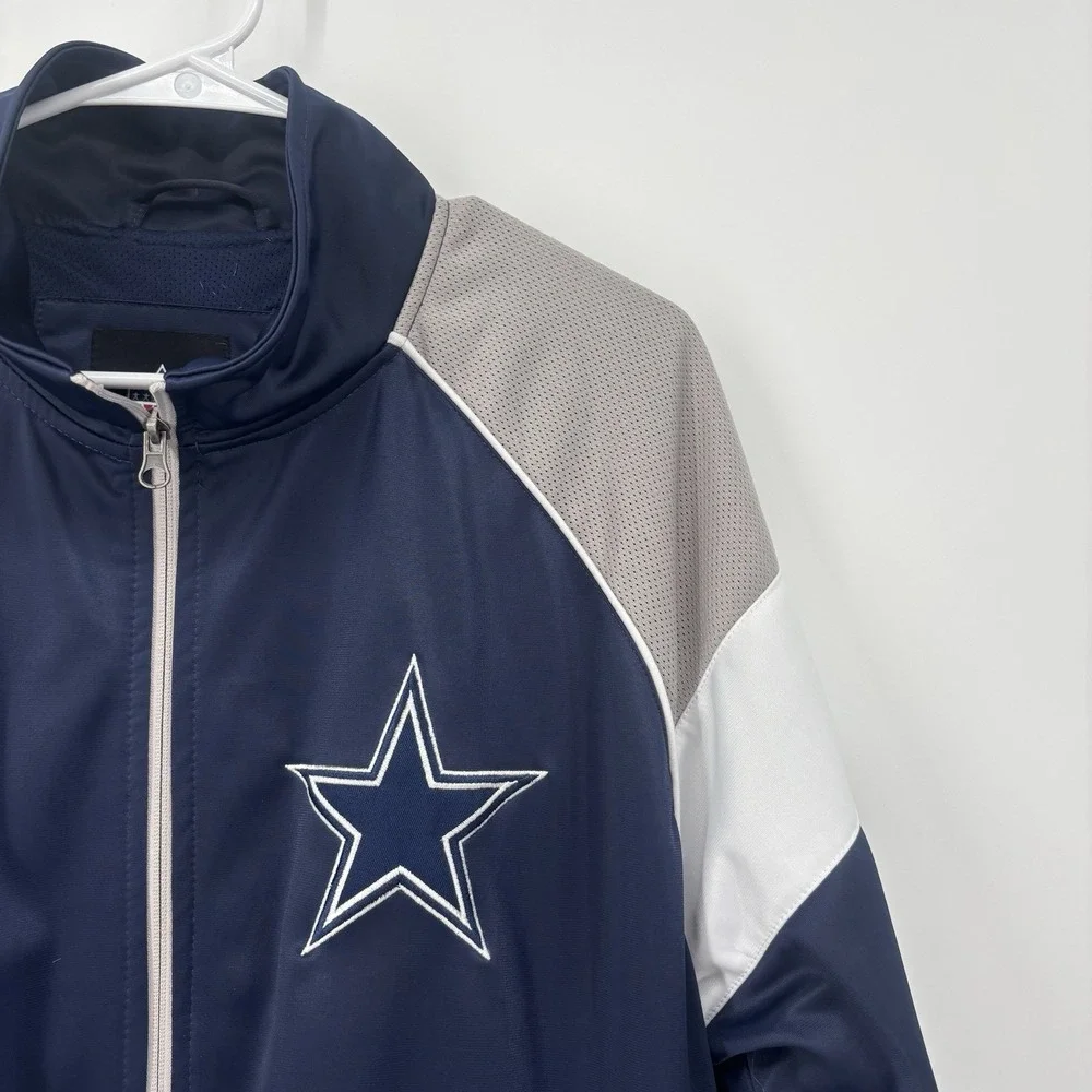 Dallas Cowboys‎ NFL Men's Small Full-Zip Track Jacket America's Team Blue White